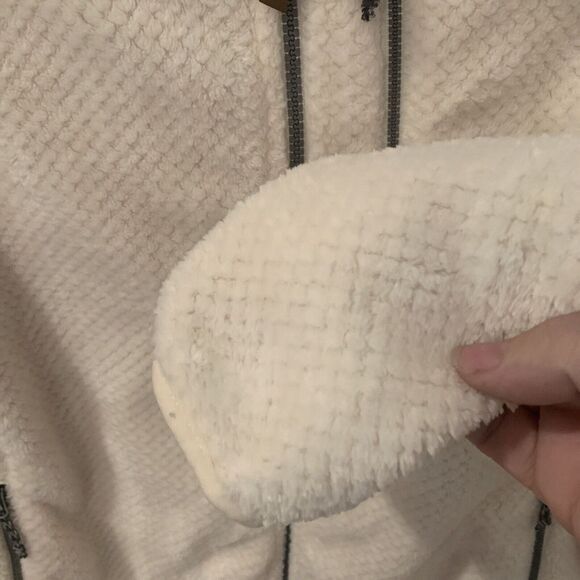 LIV Life integrity earth cream/off white fleece zip‎ up jacket size Medium - Picture 7 of 8